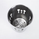 TD® PORTE-USTENSILES DE CUISINE DECORE - INOX DE QUALITE SUPERIEURE - HAUTEUR 18 CM - DIAMETRE 10 CM - PASSE AU LAVE-VAISSELLE