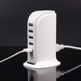 TD® Chargeur USB voilier 5 ports multiprise bureau 5V 4A chargeur multi-ports pour téléphone portable tablette 5 chargeur USB charge