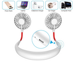 INN® LAMZIEN Petit Ventilateur Cou Portable,Mini Ventilateur Serre-Nuque USB Rechargeable pour Conduite,Travail,Camping,Activités en