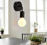 TD® Lots de 2 Appliques Murales Rétro en Bois Lampe Murale Noir E27
