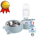 Amovible chat de compagnie coin gamelle pour chien distributeur d'eau en plastique bol à boire animaux fournitures a