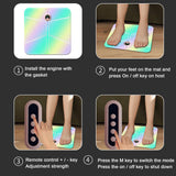 TD® Tapis de massage intelligent des pieds Massage des pieds Pulse Massager des pieds Ems Jambe Pédicure Machine Massage des pieds P
