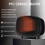 TD® Chauffage domestique chaleur rapide mini chauffage bureau chauffage de bureau chauffage en céramique chauffage électrique