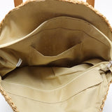 TD® Sac à main d'été en paille ronde, paille beige tissée à la main, Sac de plage avec bandoulière, sachet de voyage en paille