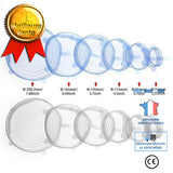 TD® Couvercle en Silicone Stretch 12 Pièces Couvercle en Silicone / Couvre-Savon / Pot Couvre sans BPA  Non Toxique Blanc Bleu