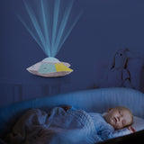 TD® Bébé confort étoile à cinq branches lampe de projection ciel étoilé enfants dorment profondément musique rougeoyante en peluche
