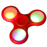 TD® Fidget Hand Spinner LED Lumineux/Jouet Triangle Adultes Enfants/ Jeu de Doigts / Décompression, Anti-Stress / Rouge