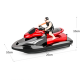 TD® Bateau télécommandé sans fil 2.4G modèle de bateau à moteur à grande vitesse modèle électrique de jouet pour enfants en plein ai