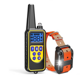 TD® Collier de dressage pour chien Collier d'entraînement à distance 800 mètres Rechargeable 100% Imperméable pour deux chiens