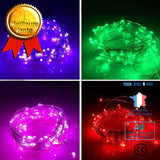 TD® Guirlande lumineuse LED à piles 10M 5M 4M 2M fil de cuivre guirlande lumineuse lumières de - Modèle: 5M DC12V Purple