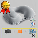 Oreillers Cou Oreiller en forme de U Oreiller gonflable en forme U Oreiller cervical femme Voyage Portable Compression automa