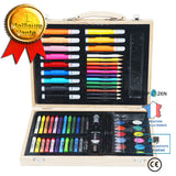 Coffret en bois pour enfants 67 stylos aquarelle, pastels à l'huile, plomb de couleur, beaux-arts, cadeaux de peinture, ensem
