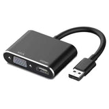 INN® Interface USB3.0 vers HDMI convertisseur VGA projecteur à noyau de cuivre noir carte graphique externe  câble adaptateur extern