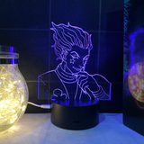 TD® GEZHF Hunter &times; Hunter Hisoka Animation Veilleuse 3D avec t&eacute;l&eacute;commande 16 couleurs LED Lampe tactile AM5424