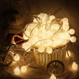 TD® 10M Guirlande Lumineuse LED Boules étanche Lumière Blanc Chaud Maison Lampe Ambiante Décoration Noël Mariage Parasol Café Fête D