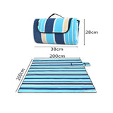 TD® 2x2m Format Tapis De Plage Imperméable Pliable Camping Pique-Nique Plage Couverture  Pliable En Sac Tampon étanche à l'humidité