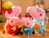 TD® 4pcs La famille Paige a quatre jouets en peluche Jouets en peluche famille Peppa Pig ultradoux – Lot de 4 poupées