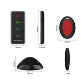 TD® Key Finder sans fil téléphone intelligent Finder Tracker Locator avec lampe de poche LED [1 télécommande émetteur et 4 Récepteur