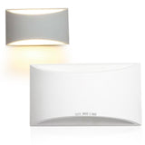 TD® Appliques Murales Interieur, Blanc Lampe Murale LED 7W Blanc Chaud Applique Murale en Plâtre pour Chambre Maison Couloir Salon