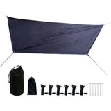 TD® Auvent hexagonal étanche camping en plein air crème solaire parasol hamac extérieur multi-personne parasol tissu 360*280 cm