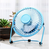 INN® CUPOT Mini Ventilateur de Bureau Charge USB Calme Stable Bleu 4pouces Rétro