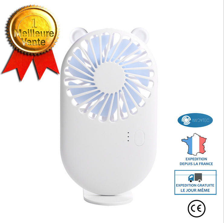 INN® Petit ventilateur de poche ventilateur usb chargeant mini ventilateur de poche portable petit ventilateur cadeau blanc