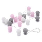 TD® Guirlande lumineuse LED - 20 boules de coton