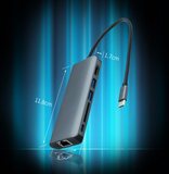 INN® Hub USB de type C Station d'accueil 6 en 1 TYPE-C vers HDMI + PD + USB3.0 + lecteur de carte SD