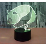 TD® Lampe optique poser décoratif tactile 7 couleurs illusion optique - modèle panda - faible consommation câble USB ou 3 piles AAA