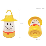 TD® Lanterne extérieur de camping lumière LED motif sourire utilisation enfants adultes couleur jaune pêche ou randonnée ou tente