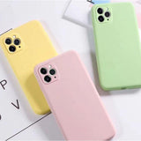 TD® Étui pour téléphone portable en silicone liquide à trou fin iPhone12 Housse de protection tout compris pour la peau