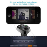 TD® Bluetooth sans fil Kit mains libres voiture Transmetteur FM Lecteur MP3 chargeur double USB