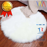 TD® Tapis rond en peluche Tapis de marche en imitation laine