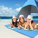 TD® Tente de plage double bleue 1 seconde vitesse automatique ouverte en plein air plage ombre camping camping