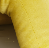 TD® Sieste oreiller bureau sieste oreiller coussin velours oreiller lombaire jaune creux sieste oreiller bureau sieste oreiller cous