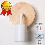 Lampe de chevet nordique applique chambre simple moderne L chambre fond mur boutique noir et blanc bois art applique murale s