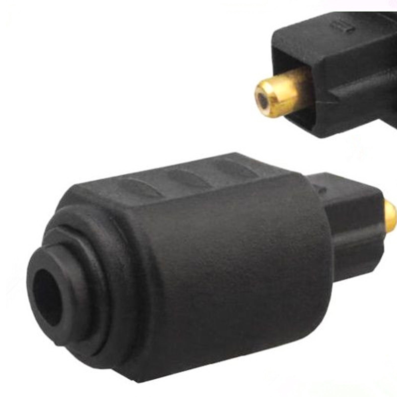 TD® Adaptateur optique jack vers Toslink femelle male câble TV mini toslink double extrémité entrée sortie couleur noir plug 3,5mm