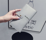 TD® Portefeuille Simple Long Porte-Monnaie Gland à Franges Porte-Monnaie Porte-Cartes/ Sac à Main/ Double Fermeture /Gris/ Finitions