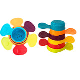 TD® Tasses empilables de tournesol amusantes et éducatives pour enfants empilant Jenga,jouets bain et de bain parent-enfant 6 ensemb