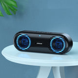 TD® Portable Mini sans fil Haut-parleur Port USB Carte TF lecteur Haut-parleur Bluetooth-Stéréo à deux haut-parleurs  : noir