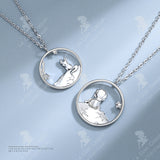 LCC® S925 Argent Petit Prince et Renard Couple Collier Jeton d'amour de style coréen