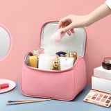 Sac de rangement sac à cosmétiques portable filles et garçons articles de toilette multifonctions voyage en matériau PU