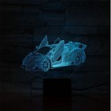 TD® Voiture de sport 3D touch 7 couleurs