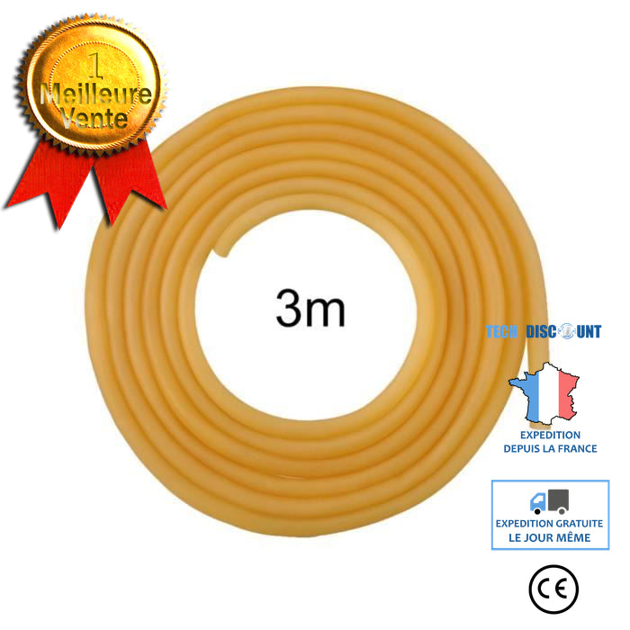 TD® Tube Élastique Latex 6 x 9 mm/ Naturel / Fronde Lance-pierre Professionnel / La Chasse Ou La Compétition Ou Accessoire