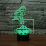 TD® Décoratif USB Billard 7 Couleurs Télécommande Illusion Optique Veilleuse 3D Visualisation Tableau Lampes De Bureau 3D Glow LED