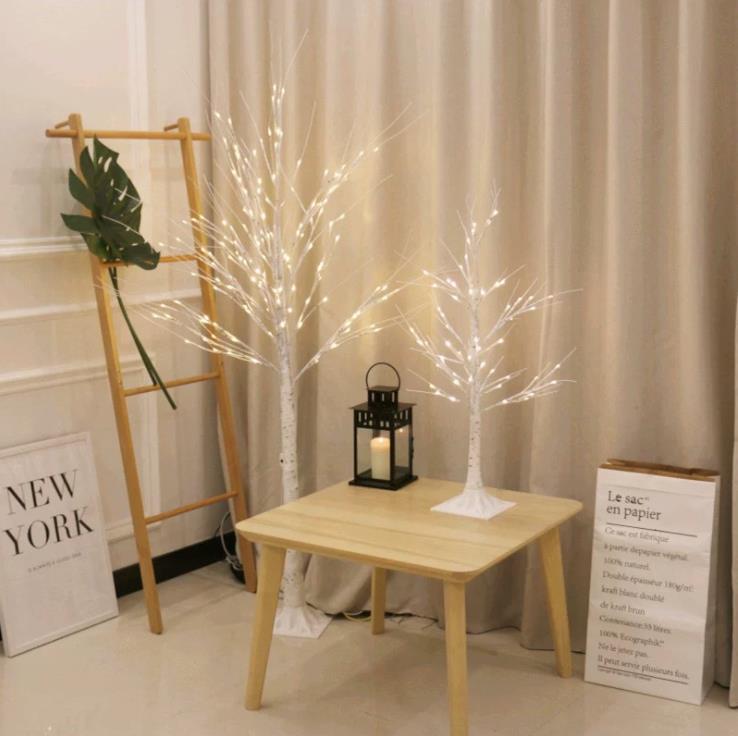INN® Brindille arbre guirlande lumineuse de table décoration intérieur extérieur à suspendre 24LED 60cm chambre salon fonctionne à p