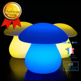 TD® Lumière LED Télécommande sans Fil Lampe Langer Couleur Etanche Rechargeable USB D'ambiance Forme Champignon