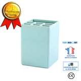TD® Porte-stylo Boîte de rangement de bureau Porte-stylo grille divisée Creative simple insertion oblique pinceau maquillage contene