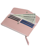 TD® Portefeuille en cuir à la mode pour femmes Sac à main à fermeture à glissière Lady Long - Sac à main A