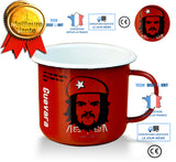 TD® Tasse avec motif Guevara rouge pour le café révolution émail tasse personnalisée créative dessin lutte mug café adulte bureau